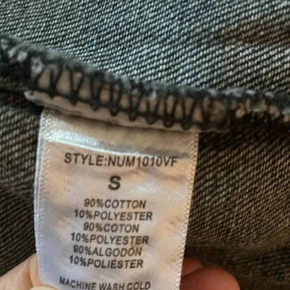 Windsor NWT size small acid black denim bling jacket - Picture 11 of 13